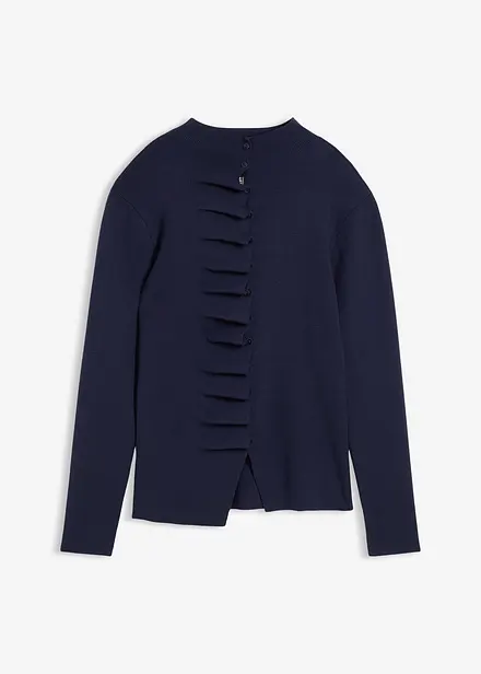 Gilet en fine maille de viscose mélangée