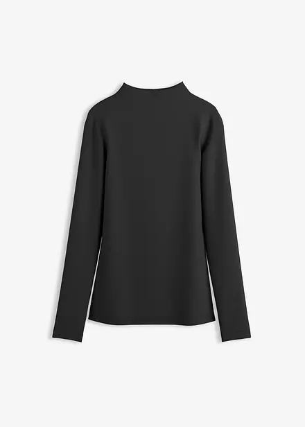 T-shirt manches longues en matière côtelée