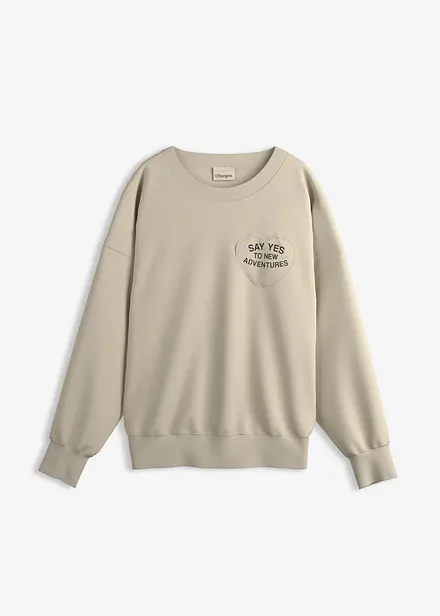 Sweat oversize doux en coton mélangé