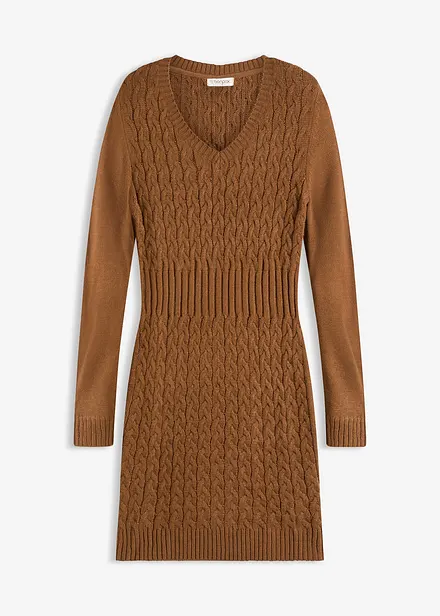 Robe en maille à motif torsadé