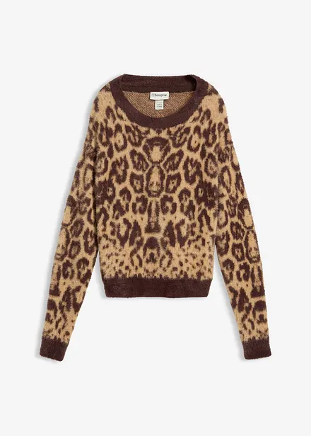 Pull en maille fine et poilue toute douce