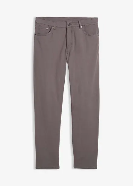 Pantalon extensible regular à doublure chaude en flanelle, droit