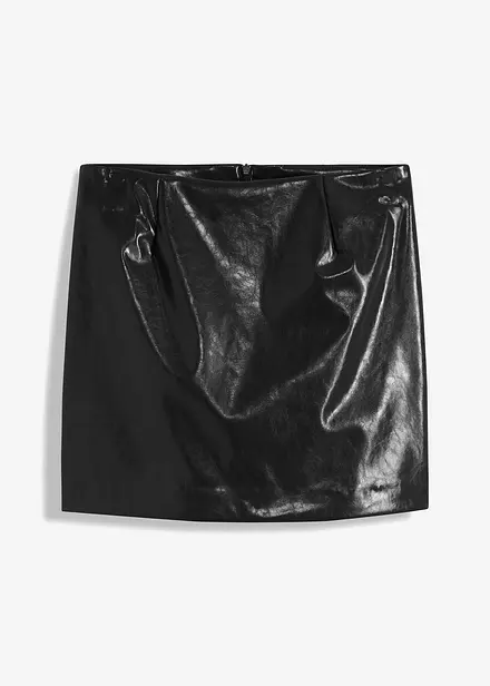 Mini-jupe enduite