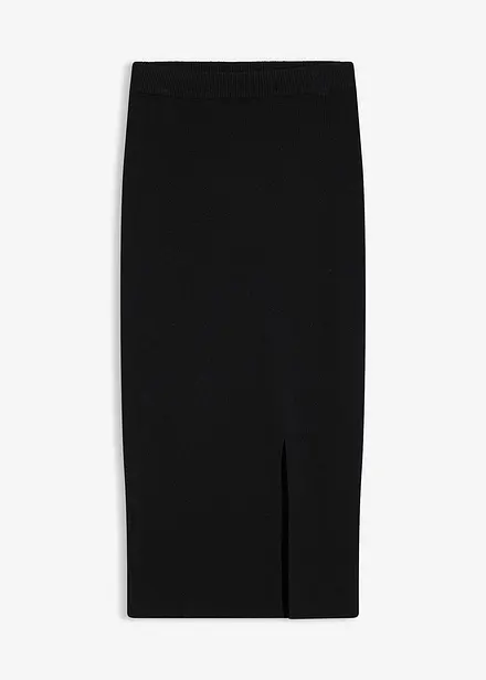 Jupe douce en fine maille de viscose mélangée