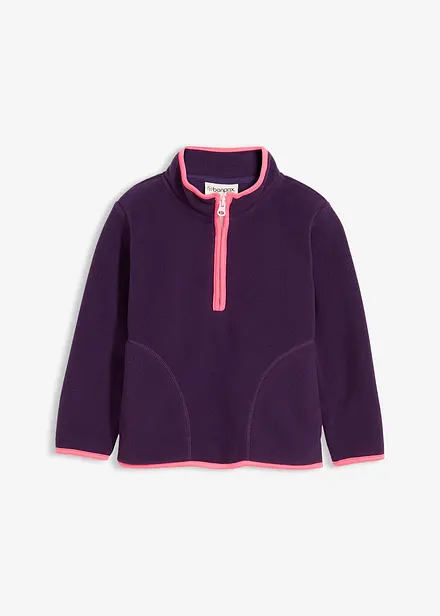 Pull polaire doux avec détails contrastants