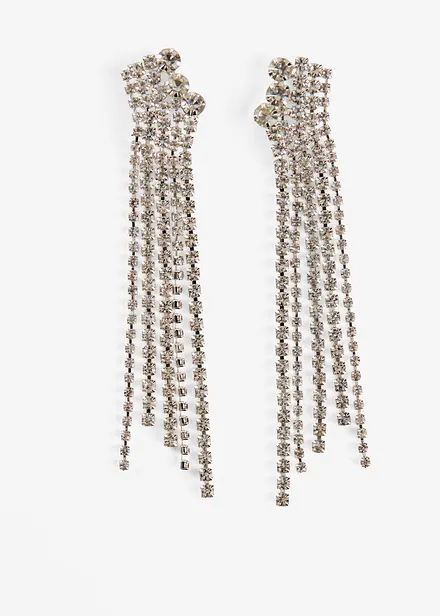 Boucles d’oreilles avec strass en cristal de verre