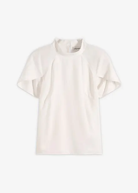 Blouse élégante à manches courtes en satin brillant