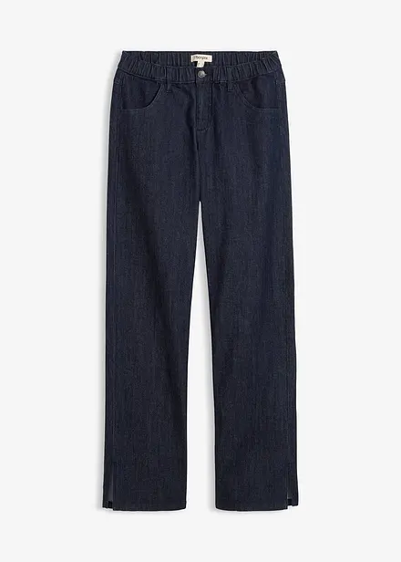 Jean large, taille haute et élastiquée