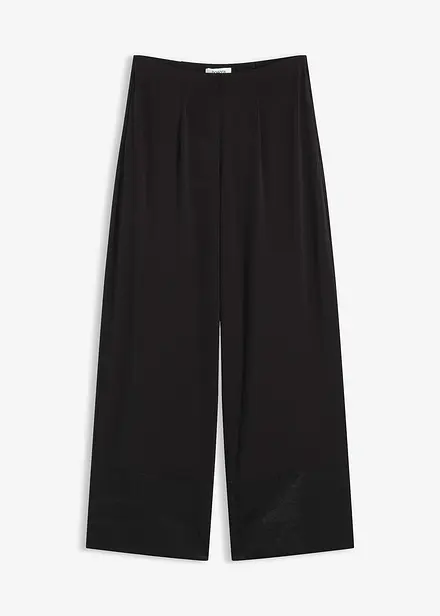 Pantalon en jersey avec empiècements satin