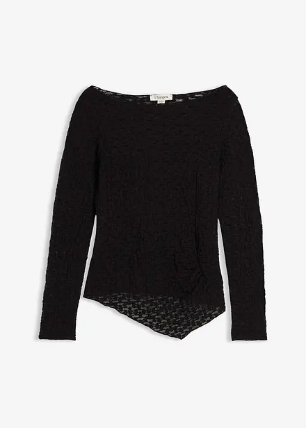 T-shirt manches longues en dentelle