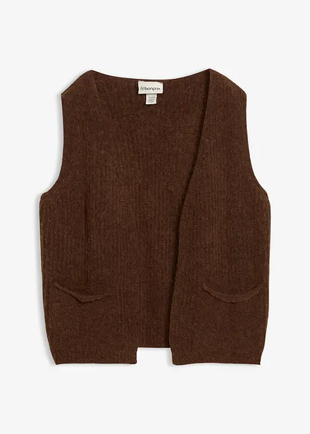 Gilet sans manches en grosse maille