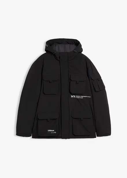 Veste rembourrée avec capuche et nombreuses poches