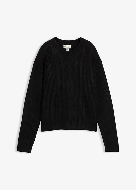 Pull en grosse maille à motif torsadé