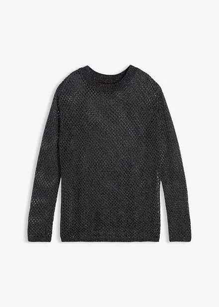 Pull ajouré avec fil lurex