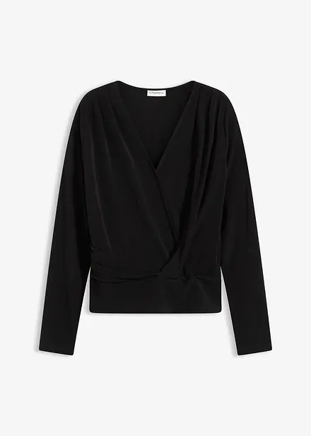 T-shirt manches longues à décolleté plongeant