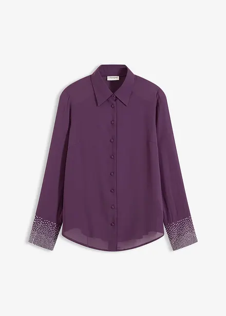Chemisier avec manchettes à strass