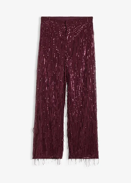 Pantalon à sequins et franges