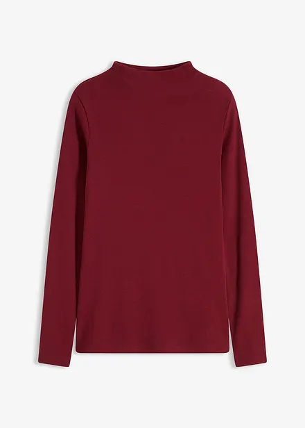 T-shirt manches longues en mati&egrave;re c&ocirc;tel&eacute;e