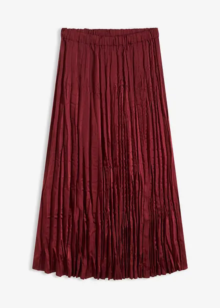 Jupe longue en satin froissé