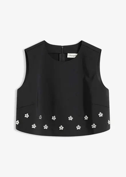 Top sans manches en coton mélangé