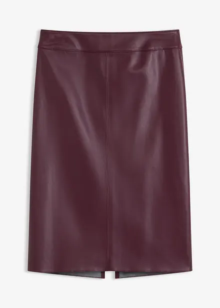 Jupe crayon en suédine, longueur genou