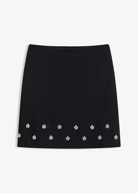 Mini-jupe en coton mélangé