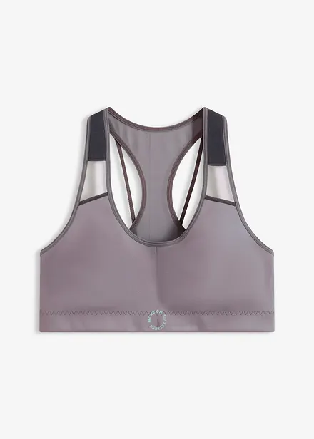 Soutien-gorge de sport l&eacute;g&egrave;rement brillant, maintien mod&eacute;r&eacute;