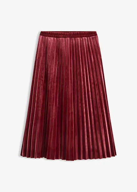Jupe pliss&eacute;e en velours doux