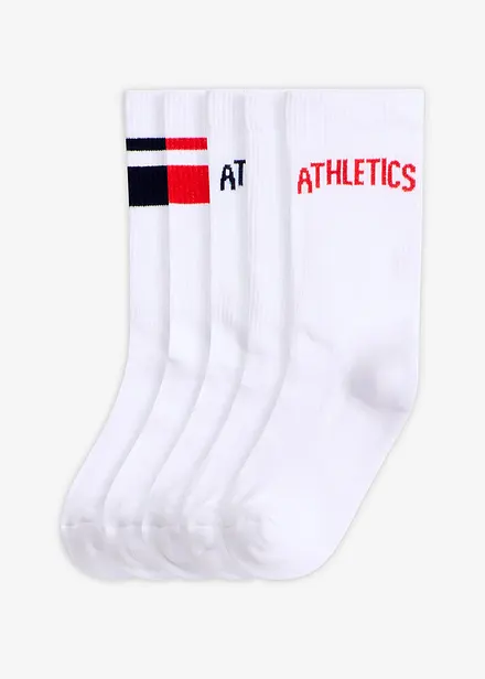 Lot de 5 paires de chaussettes de sport avec int&eacute;rieur &eacute;ponge