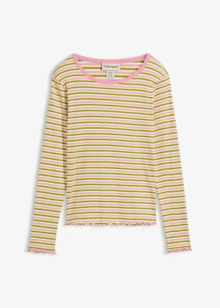 T-shirt ray&eacute; en coton c&ocirc;tel&eacute;