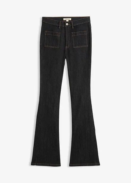 Jean bootcut taille haute &eacute;lastiqu&eacute;e