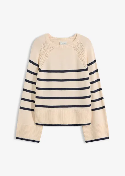 Pull &agrave; rayures contrastantes