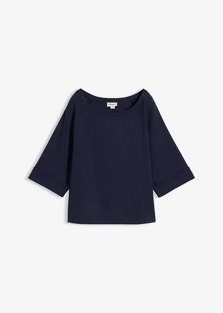 T-shirt &agrave; manches raglan en coton &eacute;pais