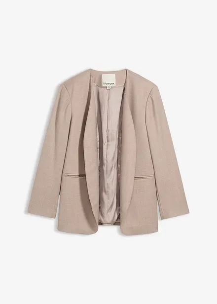 Blazer doux sans col