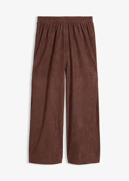 Pantalon en su&eacute;dine &agrave; taille &eacute;lastiqu&eacute;e