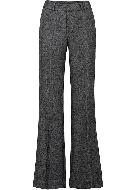 Pantalon large &agrave; pinces, taille courte
