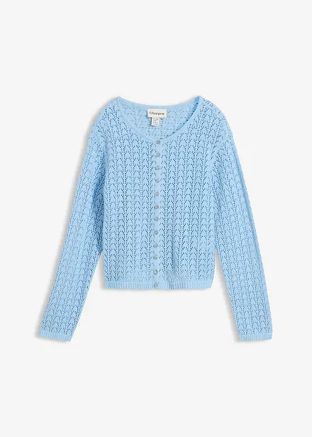 Gilet en maille ajour&eacute;e 100% coton