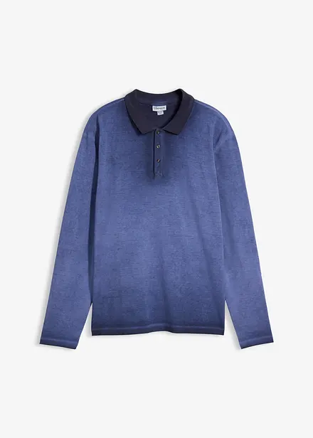 Polo manches longues en maille piqu&eacute;e robuste