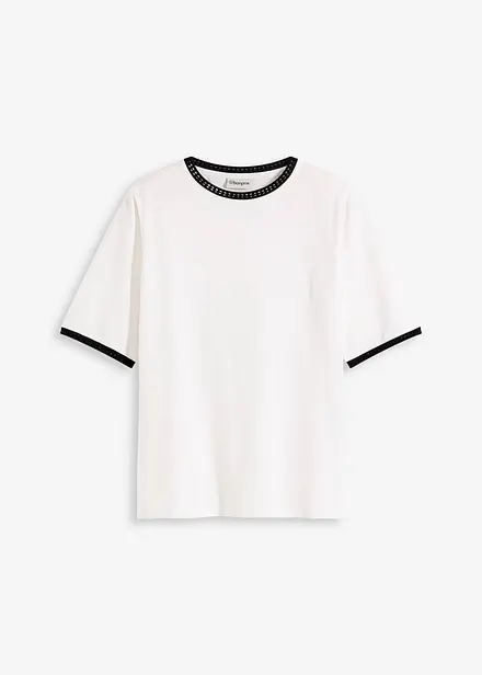 T-shirt &agrave; liser&eacute;s en dentelle