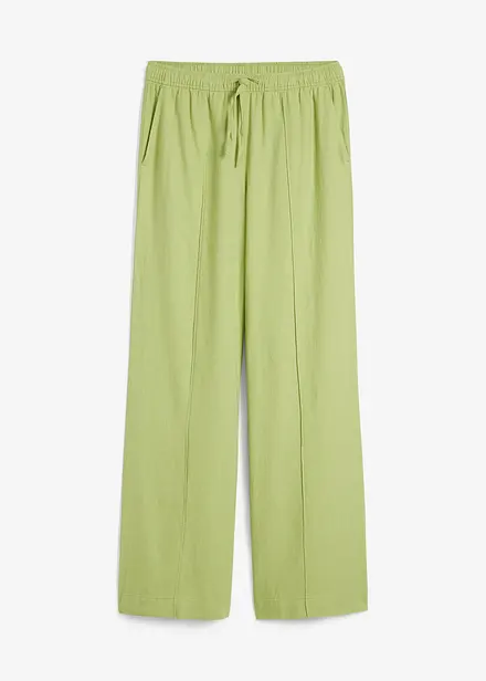 Pantalon palazzo l&eacute;ger en lin et viscose