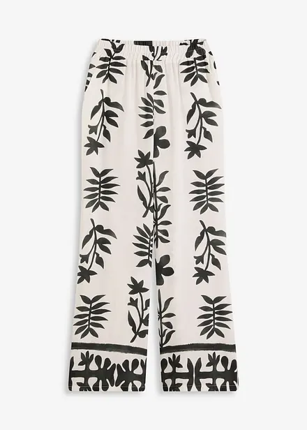 Pantalon imprim&eacute; en viscose fluide