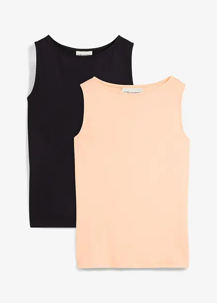 Lot de 2 tops en viscose douce