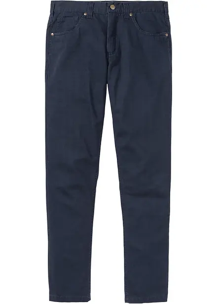 Pantalon regular en twill, droit, 100% coton