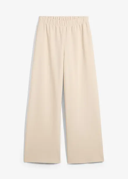 Pantalon large en maille piqu&eacute;e