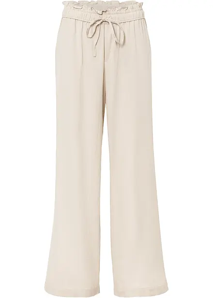 Pantalon palazzo en mati&egrave;re l&eacute;g&egrave;re et a&eacute;rienne