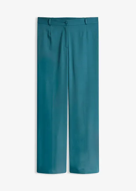 Pantalon large &agrave; pinces et taille &eacute;lastiqu&eacute;e