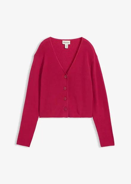 Gilet court en maille 100% coton