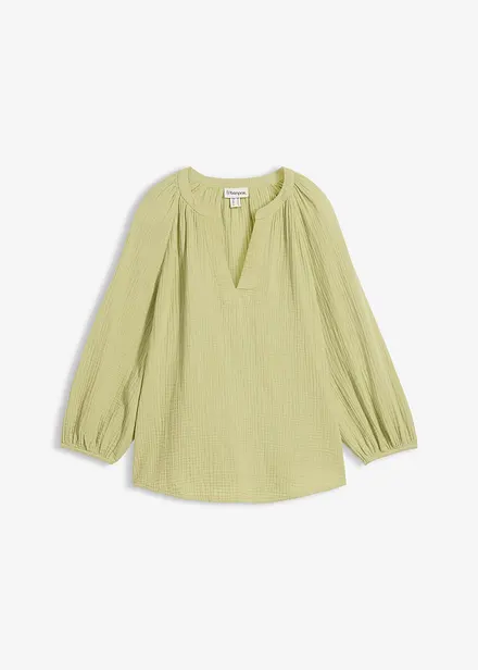 Blouse oversize en gaze de coton