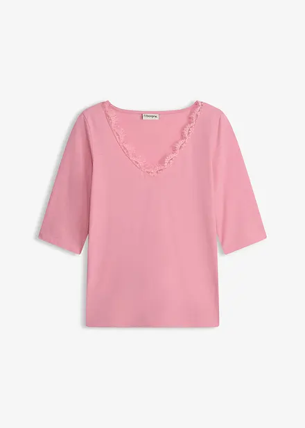 T-shirt &agrave; dentelle