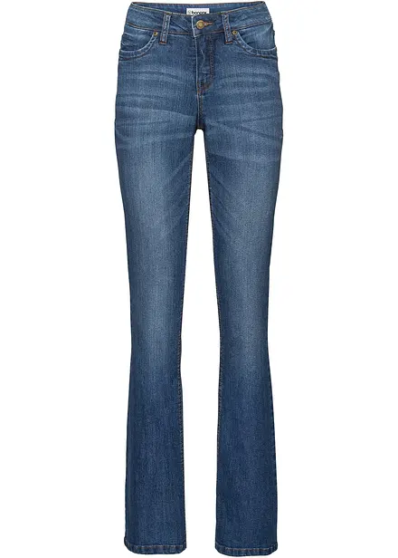 Jean bootcut taille mi-haute, extensible et confortable